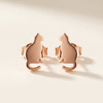 Lundholm Minou roségouden poes oorbellen – 1,1 cm