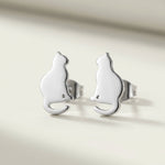 Lundholm Minou zilveren poes oorbellen – 1,1 cm