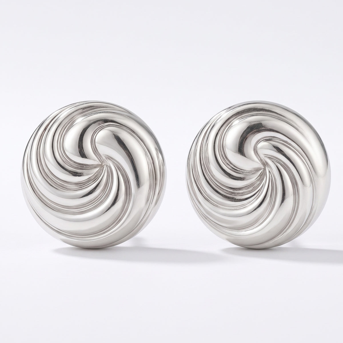 Noray – Chunky Wave Ohrstecker – Silberfarben