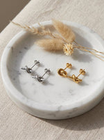 Lundholm Nore oorknopjes goud waterproof hypoallergeen