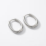 Lundholm Nori zilveren ovale hoops
