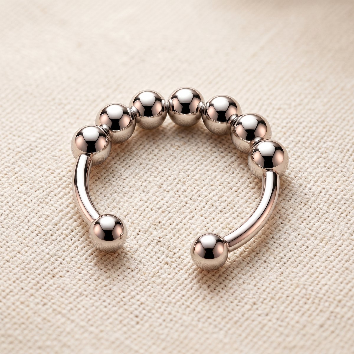 Lundholm Nova ring zilver - anxiety fidget ring dames stainless steel