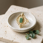 Lundholm Octavia ring met groene steen
