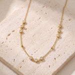 Lundholm Odette gouden ketting met steentjes en balletjes
