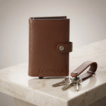 Lundholm Örebro bruin set styling — heren cadeauset Scandinavisch design