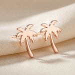 Lundholm Palm roségouden palmboom oorbellen – 1,1 cm