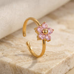 Lundholm Romy ring dames verstelbaar goud stainless steel hypoallergeen