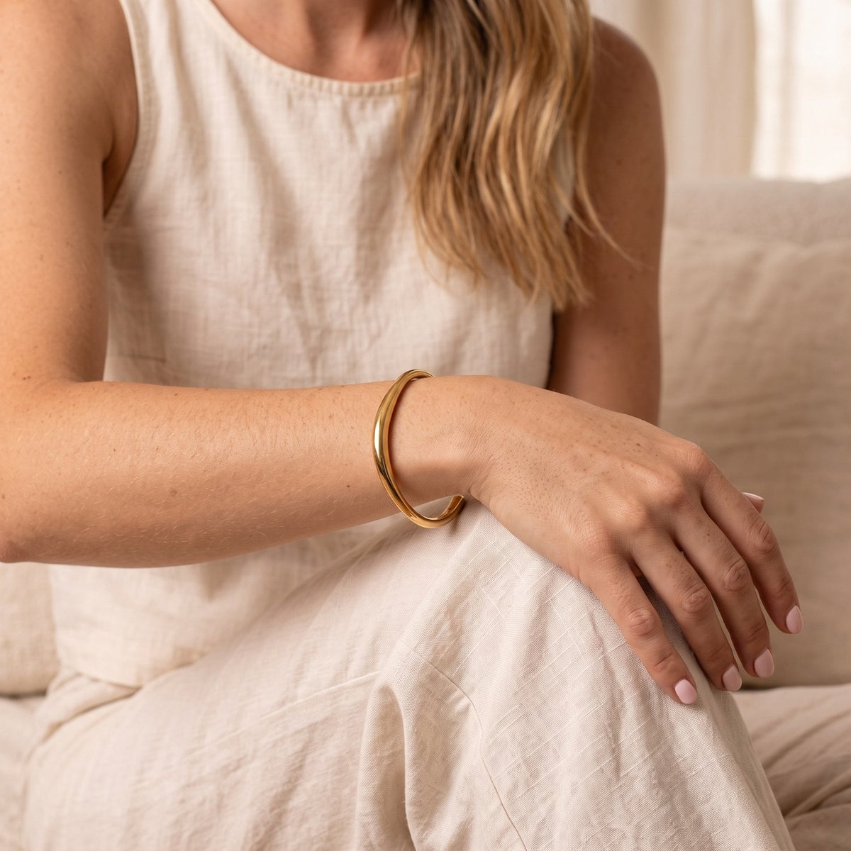 Lundholm Runa armband goud detail