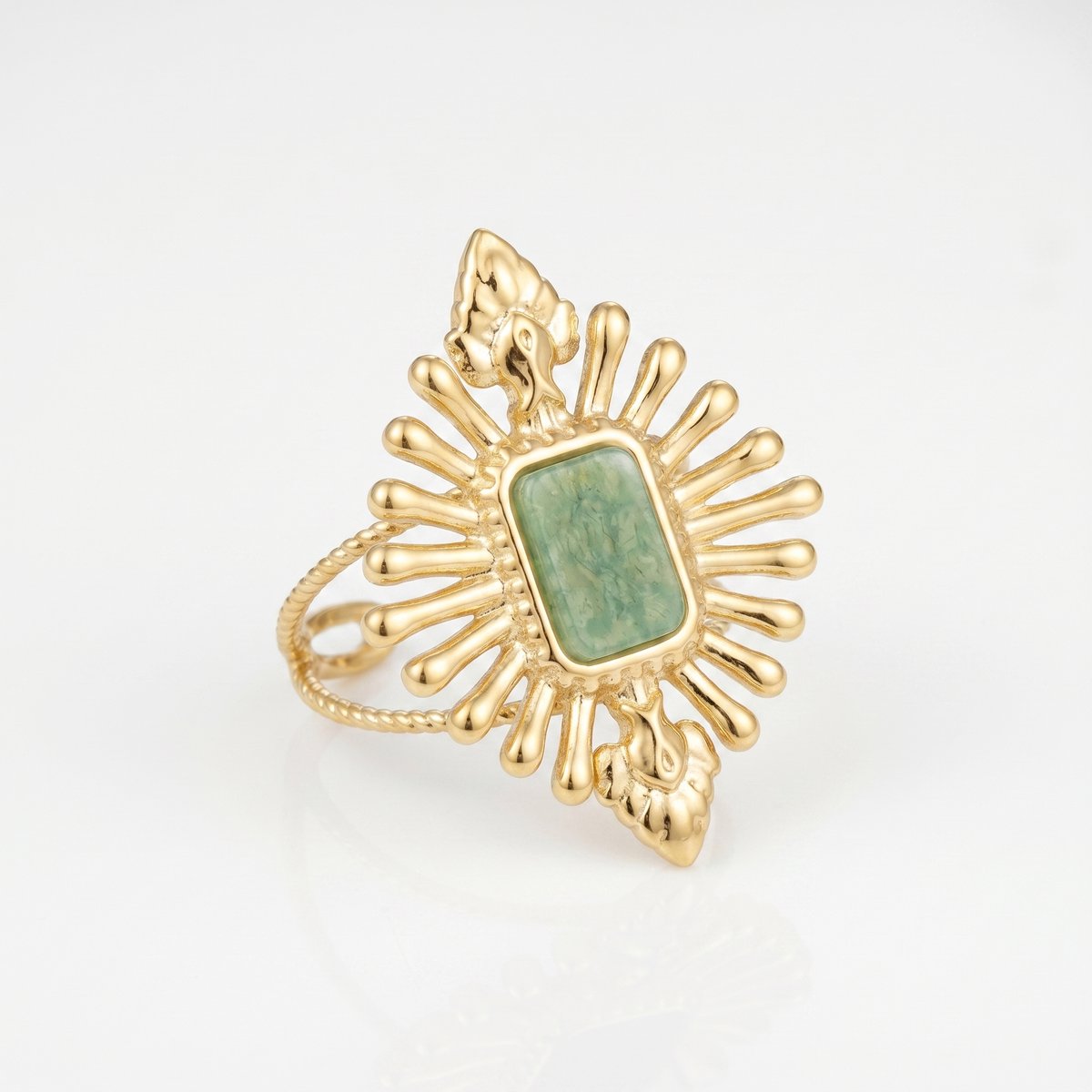 Lundholm Savannah ring met groene stenen
