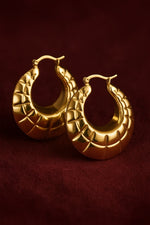 Lundholm Skye oorringen goudkleurig – chunky hoops stainless steel