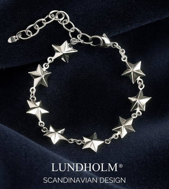 Lundholm Ster Bedelarmband met Sterretjes zilverkleurig stainless steel