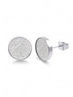Lundholm Storm – Matte Ronde Heren Oorknopjes 8 mm – Zilver