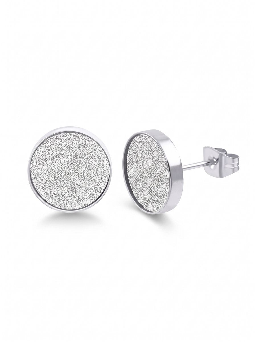 Lundholm Storm – Matte Ronde Heren Oorknopjes 8 mm – Zilver
