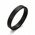 Lundholm Sven heren armband zwart stainless steel schakelarmband
