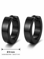 Lundholm Thor zwarte chunky hoops heren