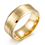 Lundholm Torsten heren ring goud - premium stainless steel gold PVD - 8mm brede ring