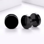 Lundholm Vidar fake plug oorknopjes heren zwart 9 mm