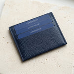 Lundholm Visby pasjeshouder donkerblauw – dunne kaarthouder in leer-look