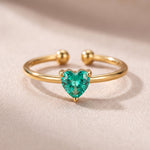 Lundholm Zoe ring december dames goudkleurig – birthstone ring met aquablauw hartje