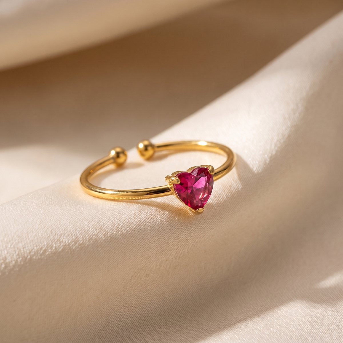 Lundholm Zoe oktober geboortesteen ring goud – verstelbaar one size