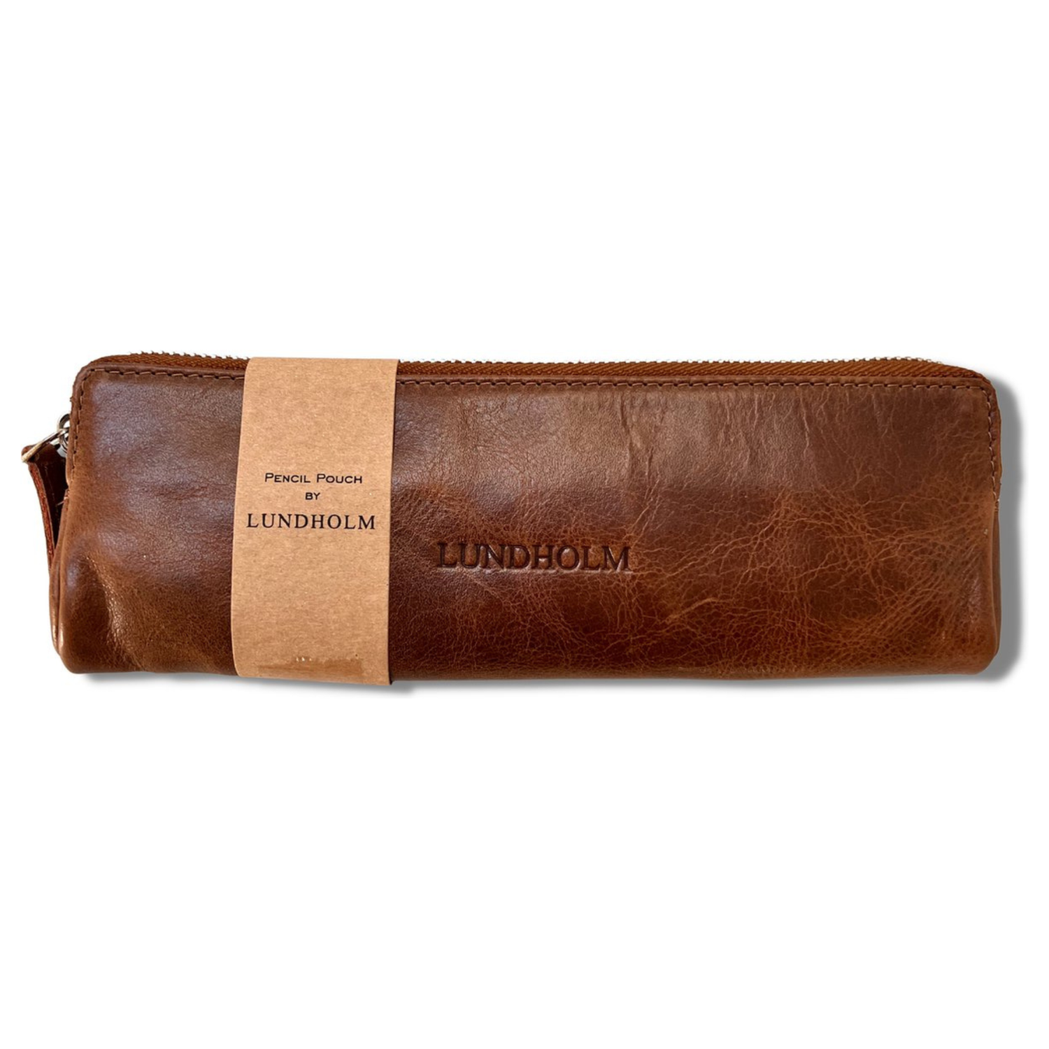 Lundholm leren etui pennenetui leer cognac bruin - pennenzak volwassenen deluxe - cadeau voor vrouw - vrouwen cadeautjes | Scandinavisch design - Lundholm Arvika serie etuis
