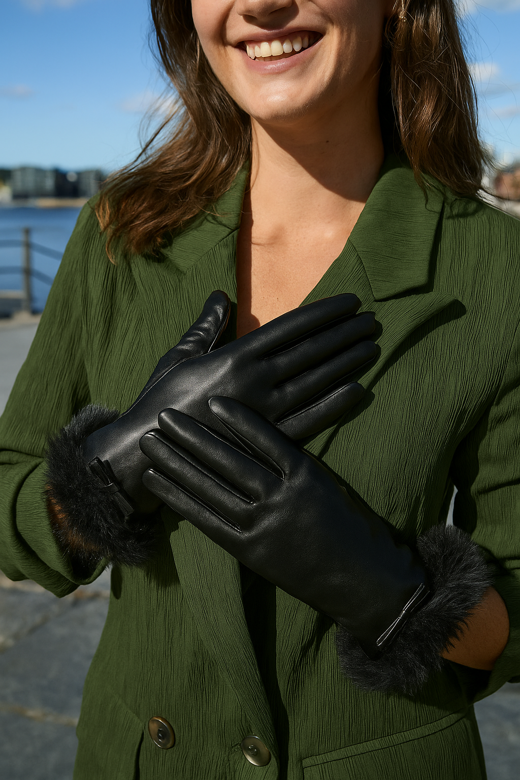 Winter Classic Kunstlederen Gloves – Dames Handschoenen | Elegant & Warme Gloves