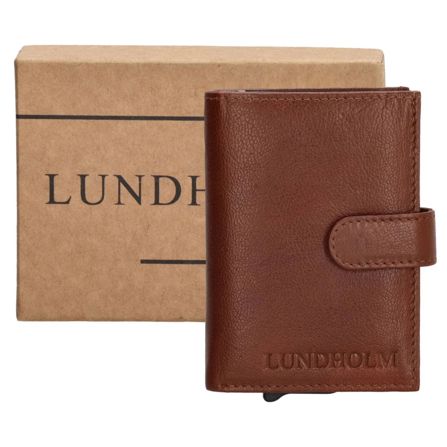 Lundholm Leren Pasjeshouder mannen Bruin | RFID anti-skim bescherming | Lundholm Örebro serie